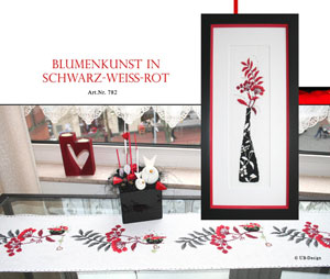 UB-Design - Blumenkunst in schwarz-weiß-rot 