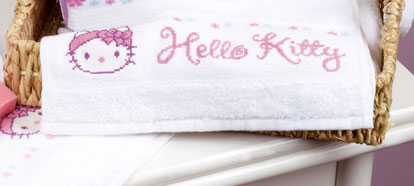 Vervaco - Im Badezimmer Hello Kitty 2x Handtuch 