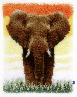 Vervaco Knüpfpackung - Elefant in der Savanne II 