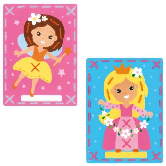 Vervaco - Stickkarten Prinzessin & Fee 2er Set 
