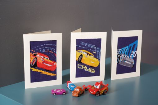 Vervaco - 3 er Set Grußkarten Disney Cars PN-0168588 